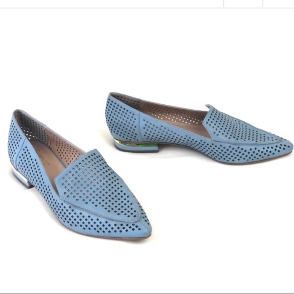 Franco Sarto | Blue | Leather Loafer Flats | 8